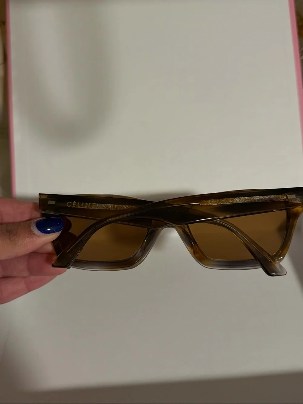 Celine Translucent Brown Square Sunglasses